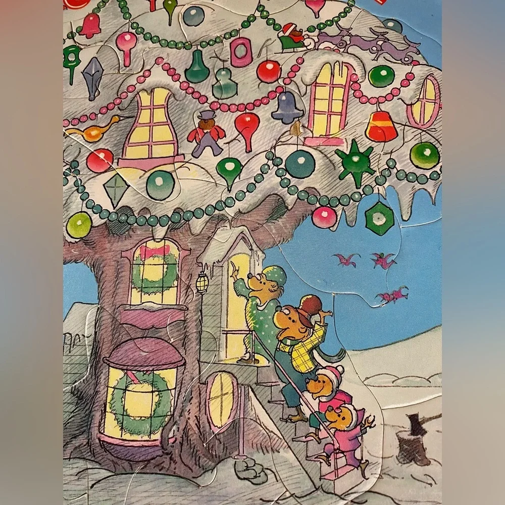 Vinyage Berenstain Bears‎ Christmas Tree puzzle 24 pieces 1980 Random House